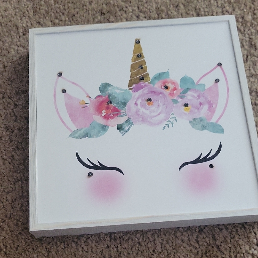 Unicorn Floral Wall Art